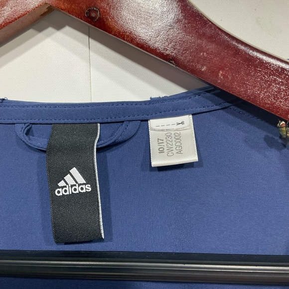 Adidas Jacket, Windbreaker, Blue & White, Zip-Up, Size See Measurements - Picture 4 of 14